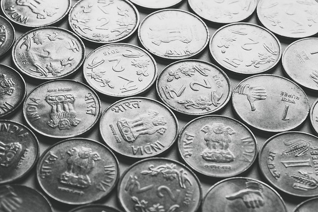 indické rupie, stříbrné mince